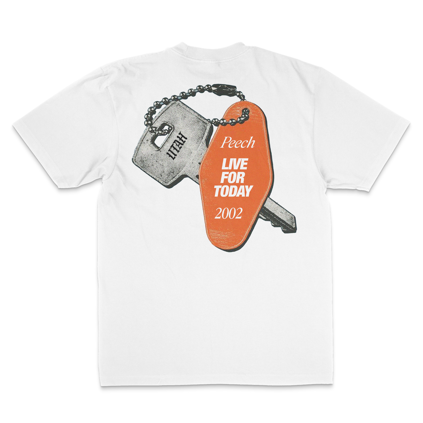Camiseta blanca con llave de casa