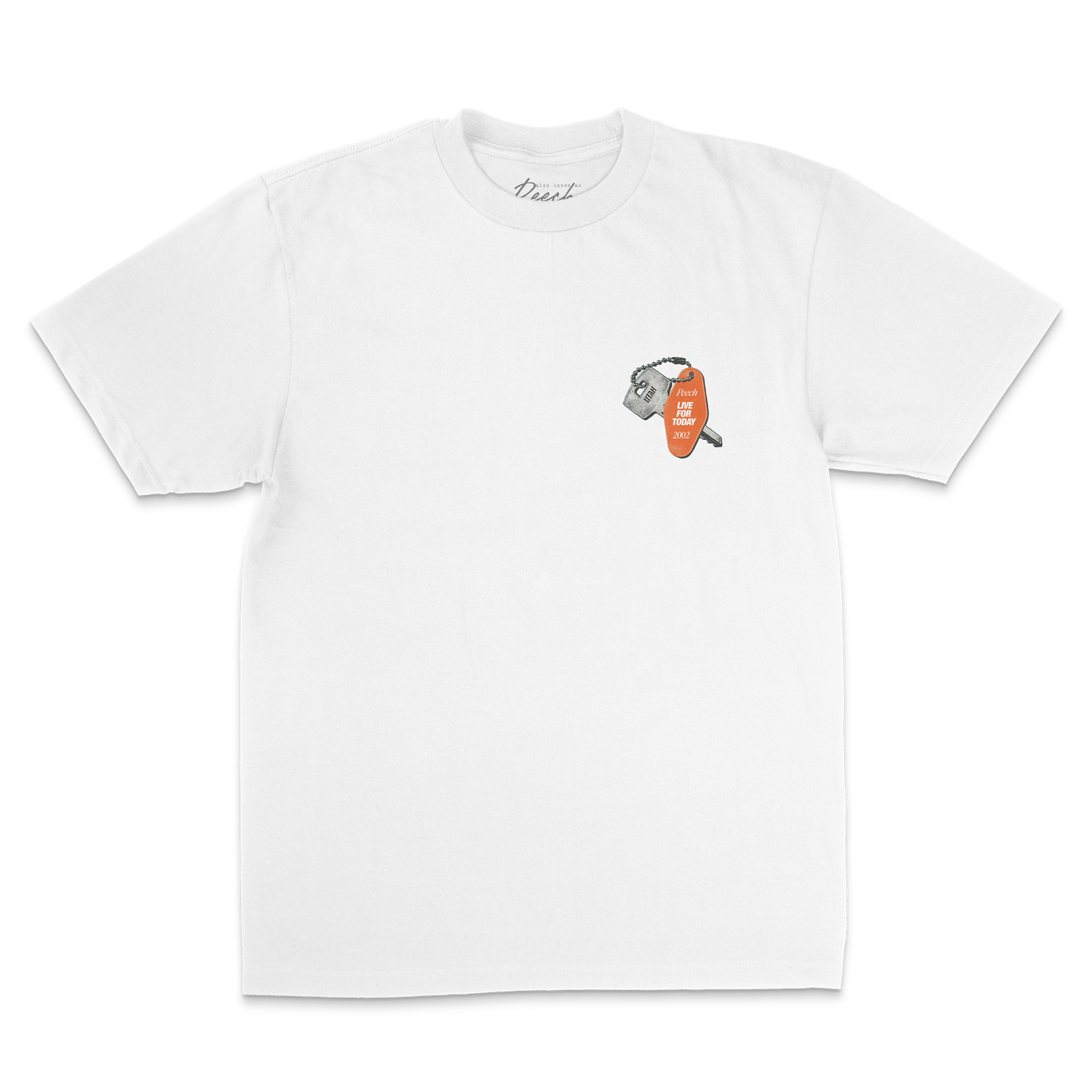 Camiseta blanca con llave de casa